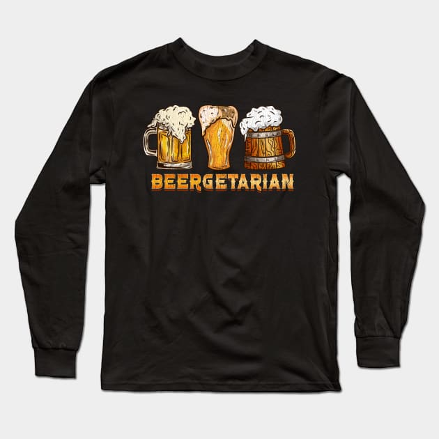 Beergetarian graphic for a Craft Beer Lover Long Sleeve T-Shirt by biNutz